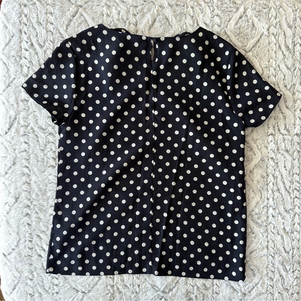 J. Crew Polka Dot Short Sleeve Blouse - Picture 7 of 10